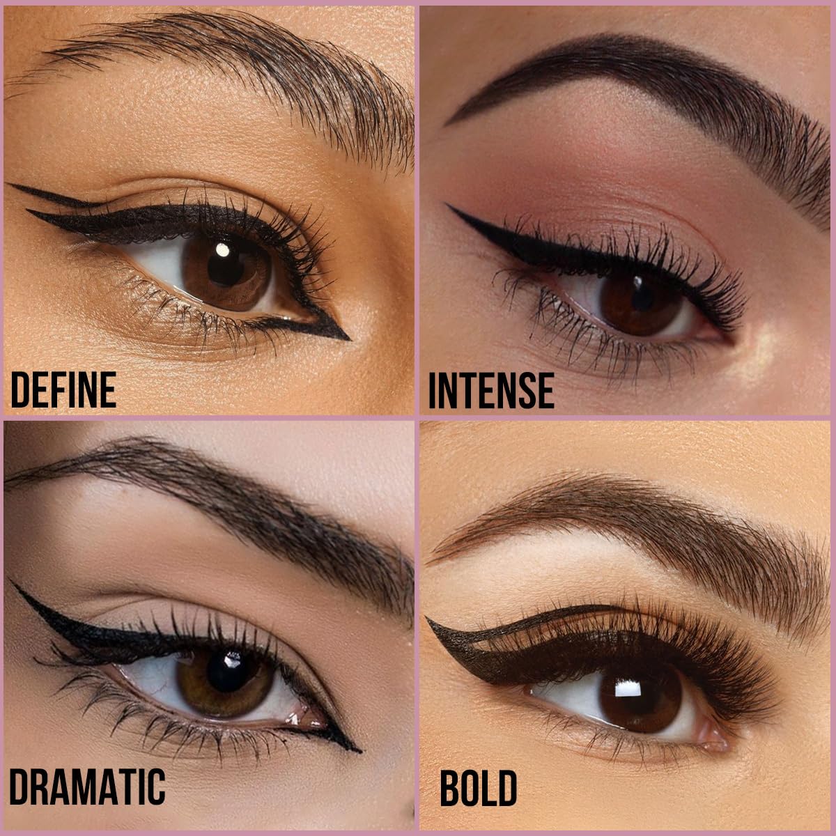 INSIGHT No Smudge Eyeliner - Black | Intense Matte Finish | Quick Drying |Smooth Application | Waterproof | Smudgeproof, 4 ml
