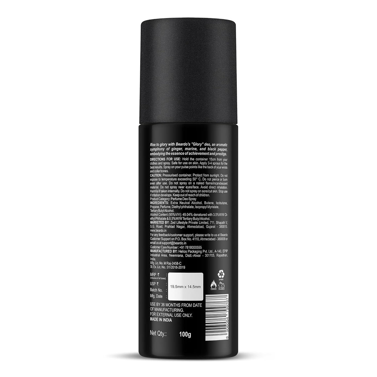 Beardo Power, Lust & Glory Perfume Body Spray (Set of 3) Get compliments with Long lasting Fougere, Aromatic Deodorant Brand | Christmas gift for men | Gift For Friends | Gift for Men