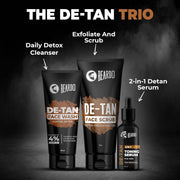 BEARDO DeTan Face Wash for Men, 50ml | Glycolic Acid,Niacinamide & Coffee | Helps to Reduce Tan,Reduce Dark Sports & Pigmentation | Exfoliates & Hydrates for Smooth & Oil Free Skin