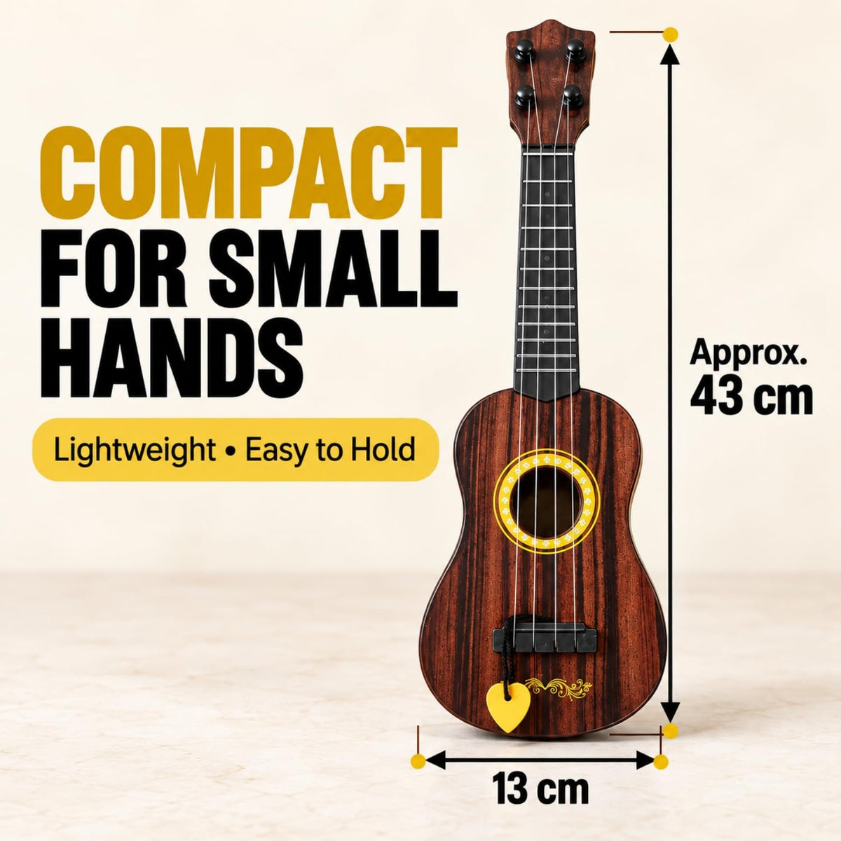 Toy Imagine 18-Inch 4-String Kids Guitar, Ukulele-Style Musical Toy