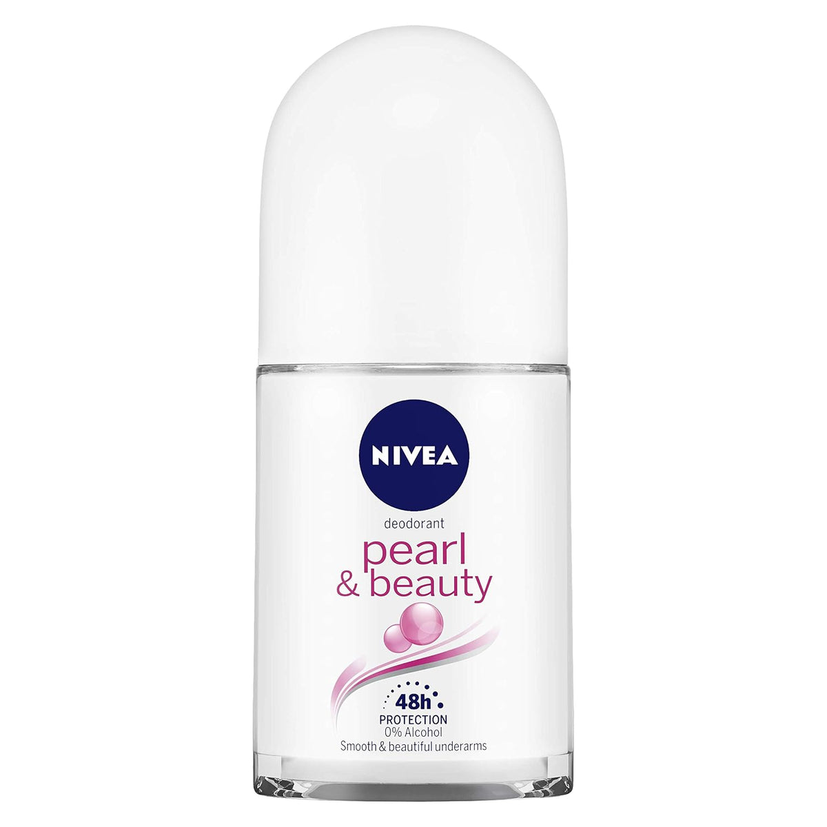 NIVEA Pearl and Beauty 50ml Deo Roll On | With Pearl Extracts & Avocado Oil| 48 H Smooth & Beautiful Underarms| 0% Alcohol | For Women (Pack of 3)