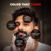 BEARDO Beard & Hair Shampoo Color | Natural Black | 100% Grey Coverage | 5 Minute Hair Colour | Ammonia Free | With Natural Actives | No Stain Beard Colour | 20ml X 5