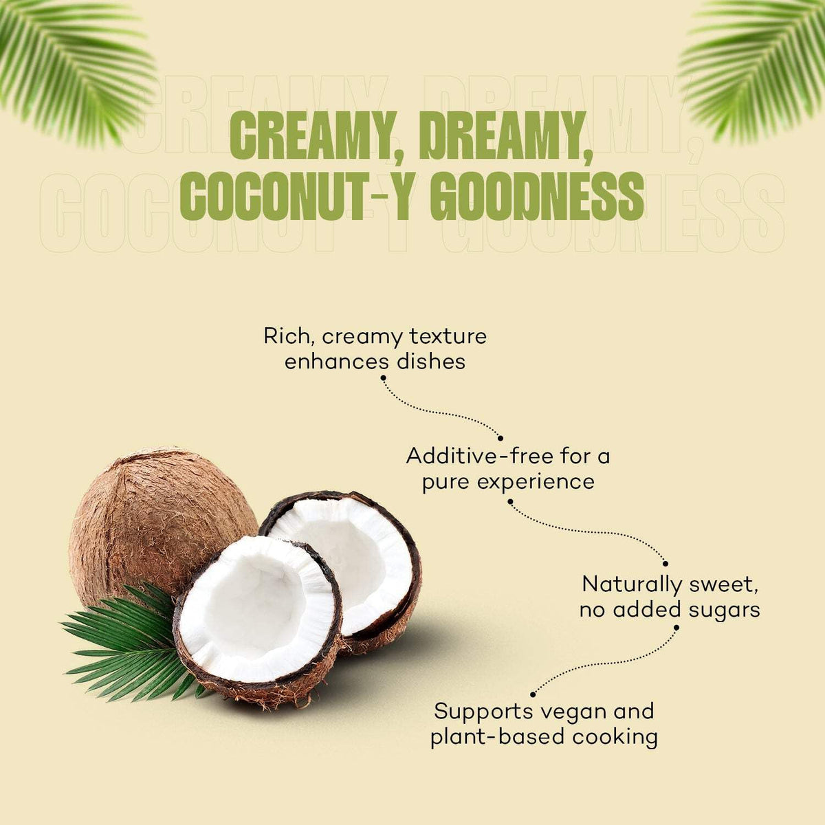 Urban Platter Unsweetened Coconut Cream, 250ml (Pack of 3, 23% Fat, Additive-Free, Made in India, 100% Pure & Thick, Clean Label)