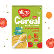 Slurrp Farm No Added Sugar Instant Moong Dal Khichdi for Little Ones | No Salt, No Milk | Healthy Cereals for Kids with Real Vegetables | Great for Travel | Easy to digest, 200g