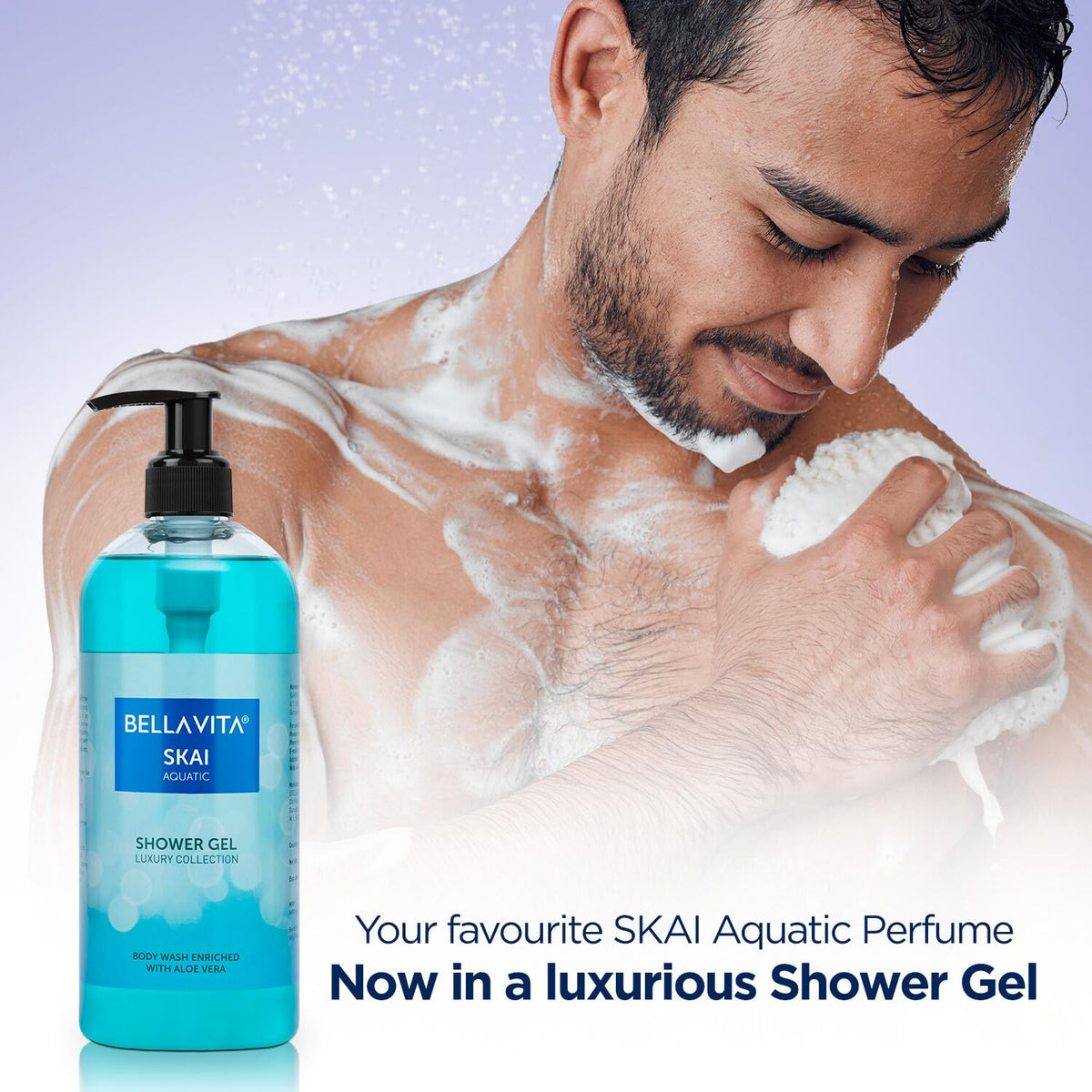 Bella Vita Luxury Skai Aquatic | Long Lasting EDC 100ml Perfume & Shower Gel 500ml for Unisex | Fresh, Hydrating, Softer Skin and Deep Cleansing