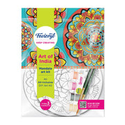 Fevicryl DIY Art of India Mandala Art kit | Acrylic Paints 6 Shades| Set of 2 Round Brushes | 3 Pre-Designed MDF Board | for Artists, Students, Children | Ideal for Festive Gifting