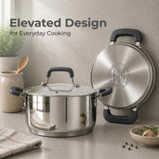 Vinod Tivoli Stainless Steel Saucepot with Glass Lid - 16 cm