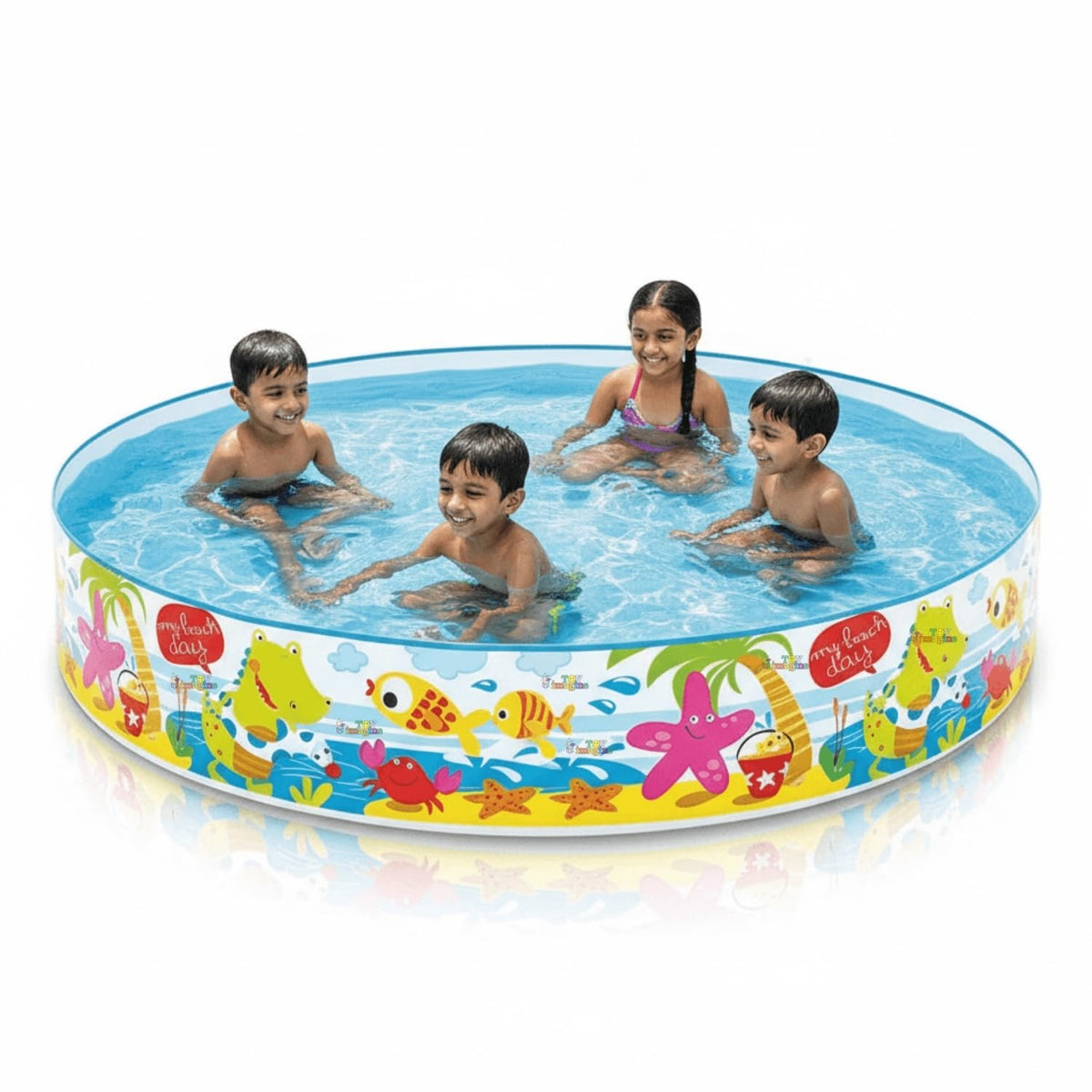 Toy Imagine 6 ft Kids Non Air Swimming Pool – Large Outdoor Snapset Pool for Kids | Foldable Portable Garden Water Pool | No Air Pump Required | Summer Pool for 1–10 Years