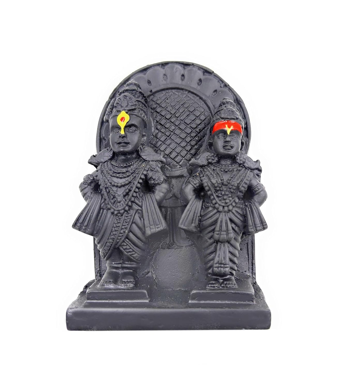 SHINDE EXPORTS vithal rukmini murti Idol for car vitthal rakhumai panduranga Statue Small Size 4 inches