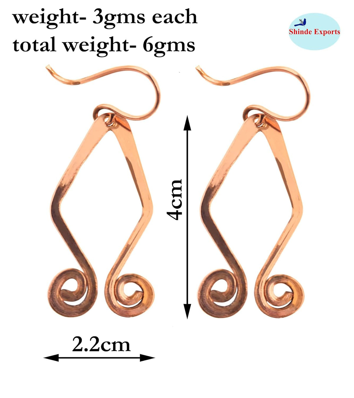 SHINDE EXPORTS copper earrings for women stylish traditional jhumka earring