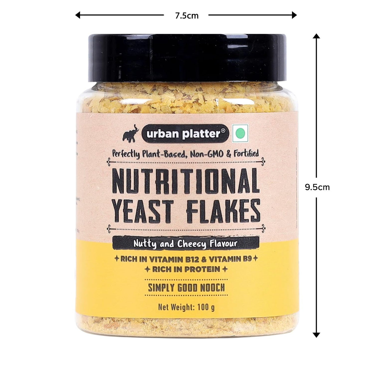 Urban Platter Nutritional Yeast Flakes, 100g (Rich in Vitamin B12 | Gluten-Free | Perfectly Plant-Based Nutty and Cheesy Nooch | Savoury Seasoning)