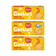 Slurrp Farm Banana Oat Cookies | No Maida No Refined Sugar | Healthy Cookies Made With Multigrain | Perfect for Tiffins, Travel or Snack Time | Pack of 3 x 80g