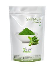 Holy Natural Spinach Powder 100g | Nutrient-Rich Palak Leaf Powder | for Smoothies, Soups, Salad Dressings & Healthy Recipes | No Additives or Preservatives