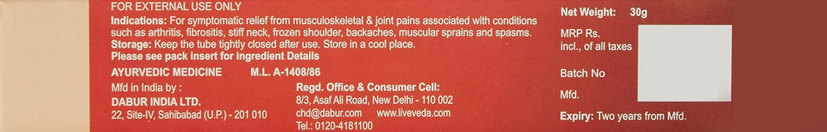 Dabur Rheumatil Gel 30gm