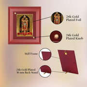 DIVINITI Intima Pure 24K Gold Plated Balram Religious Frame – Luxury Home, Office & Mandir Décor | Premium Gold Foil Artwork in MDF Frame | Table Top Display (16 X 13.5 CM)