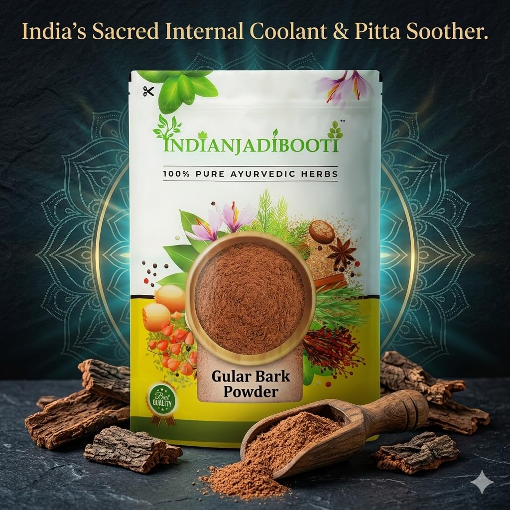 IndianJadiBooti Gular Bark (Cluster Fig/Udumbara Chaal) – Pure Raw Gular Bark for Internal Cooling & Digestive Support – Helps Soothe Pitta & Supports Skin Health (900 Grams X 3 Pack)
