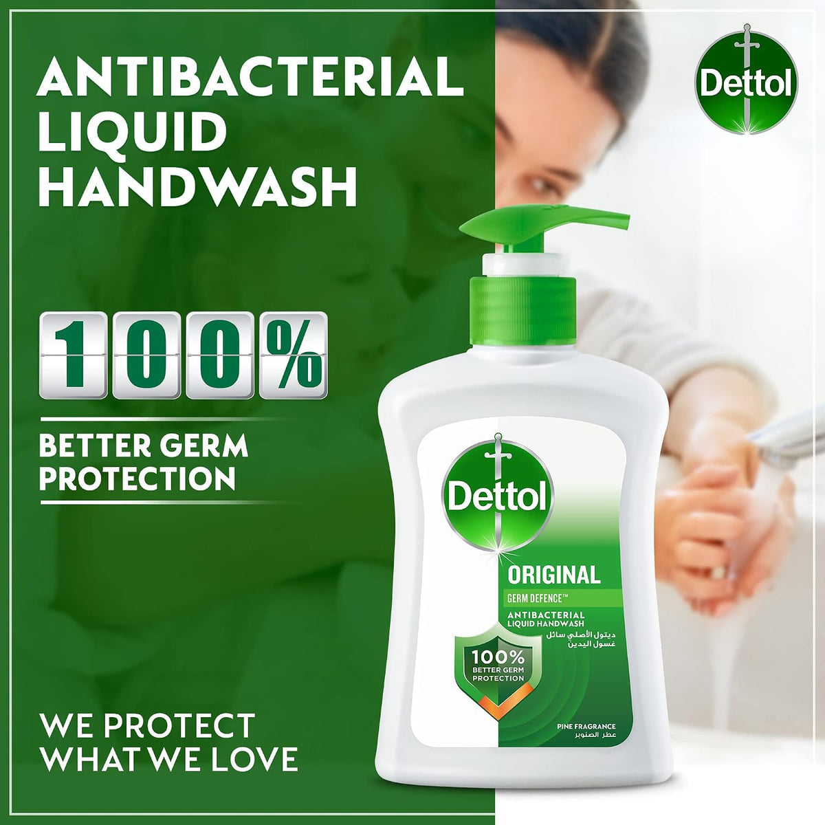 Dettol Liquid Handwash Dispenser Bottle Pump (Pack of 3 - 200ml each)- Original Hand Wash | Germ Defence Formula | 10x Better Germ Protection