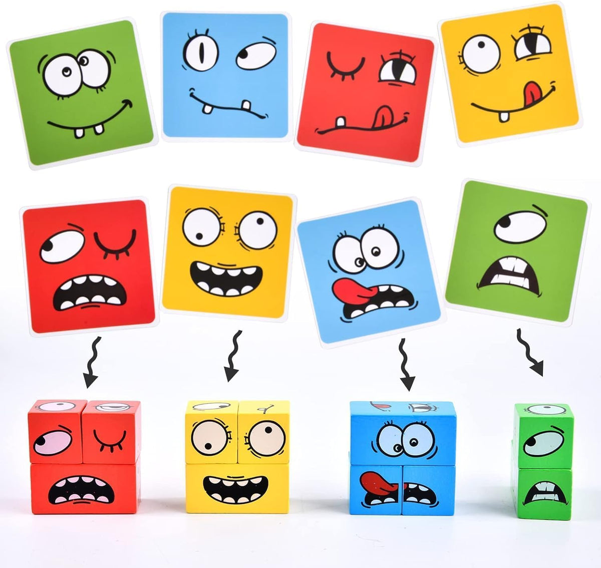 Toy Imagine Emoji Face Cube Puzzle Game for Kids