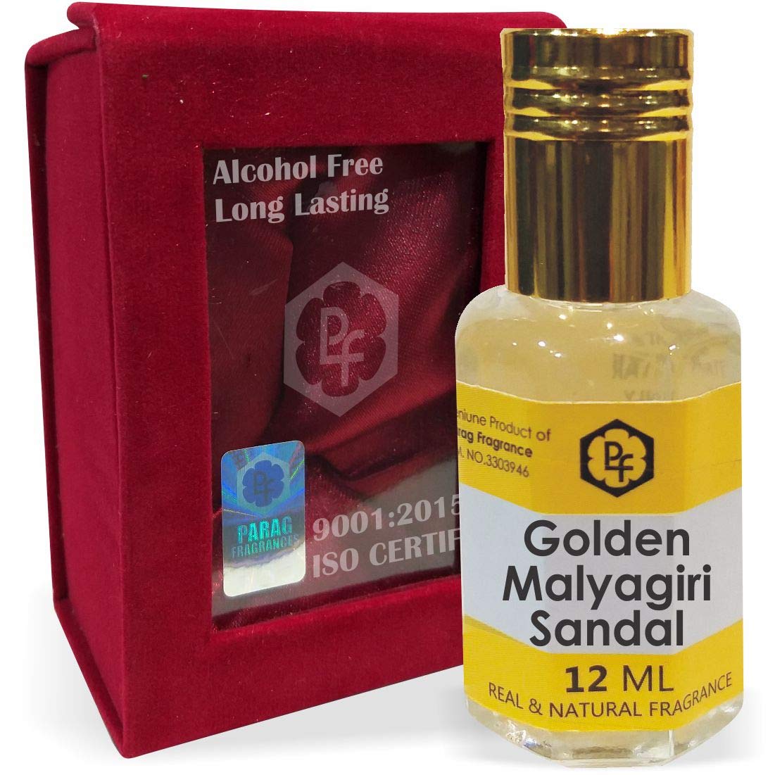 Parag Fragrances Golden Malyagiri Sandal Attar 12ml With Precious Gift Pack|Best Attar For Man|Long Lasting Attar|Ittar|Attar|Perfume|Fragrance Oil|Gift For Man Also Available in 25ml/100ml/500ml