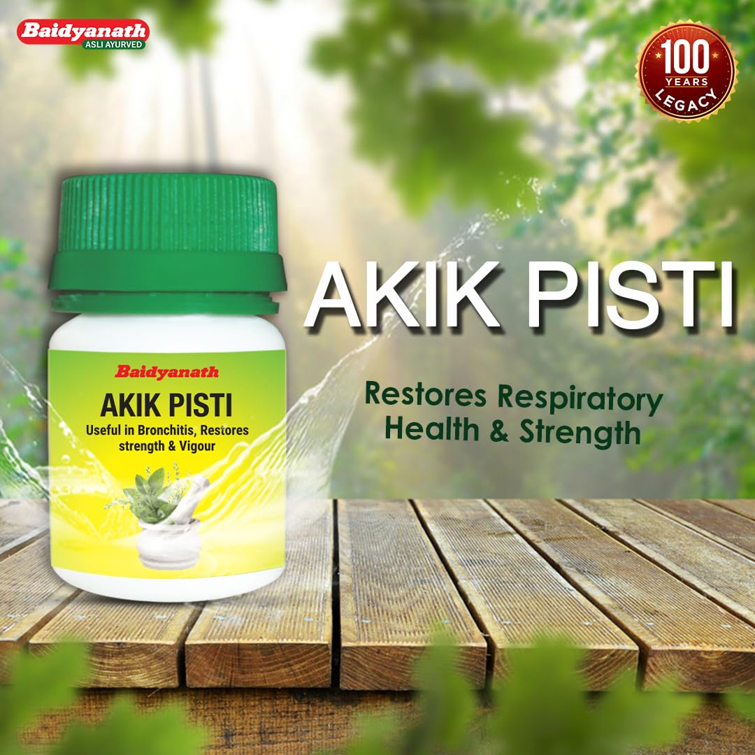 Baidyanath Akik Pishti Powder - 10g | Ayurvedic Supplement for Cardiac and Eye Health, Supports Overall Wellness