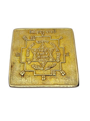 RUDRADIVINE Ashtadhatu Shree Kuber Yantra | Heavy Quality Original Yantra | Golden Brass Finish | Wealth, Prosperity & Business Success