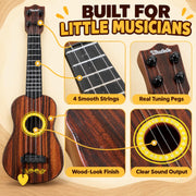 Toy Imagine 18-Inch 4-String Kids Guitar, Ukulele-Style Musical Toy