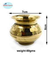 SHINDE EXPORTS Brass lota Pooja Kalash for puja Small Size 2.3 inches