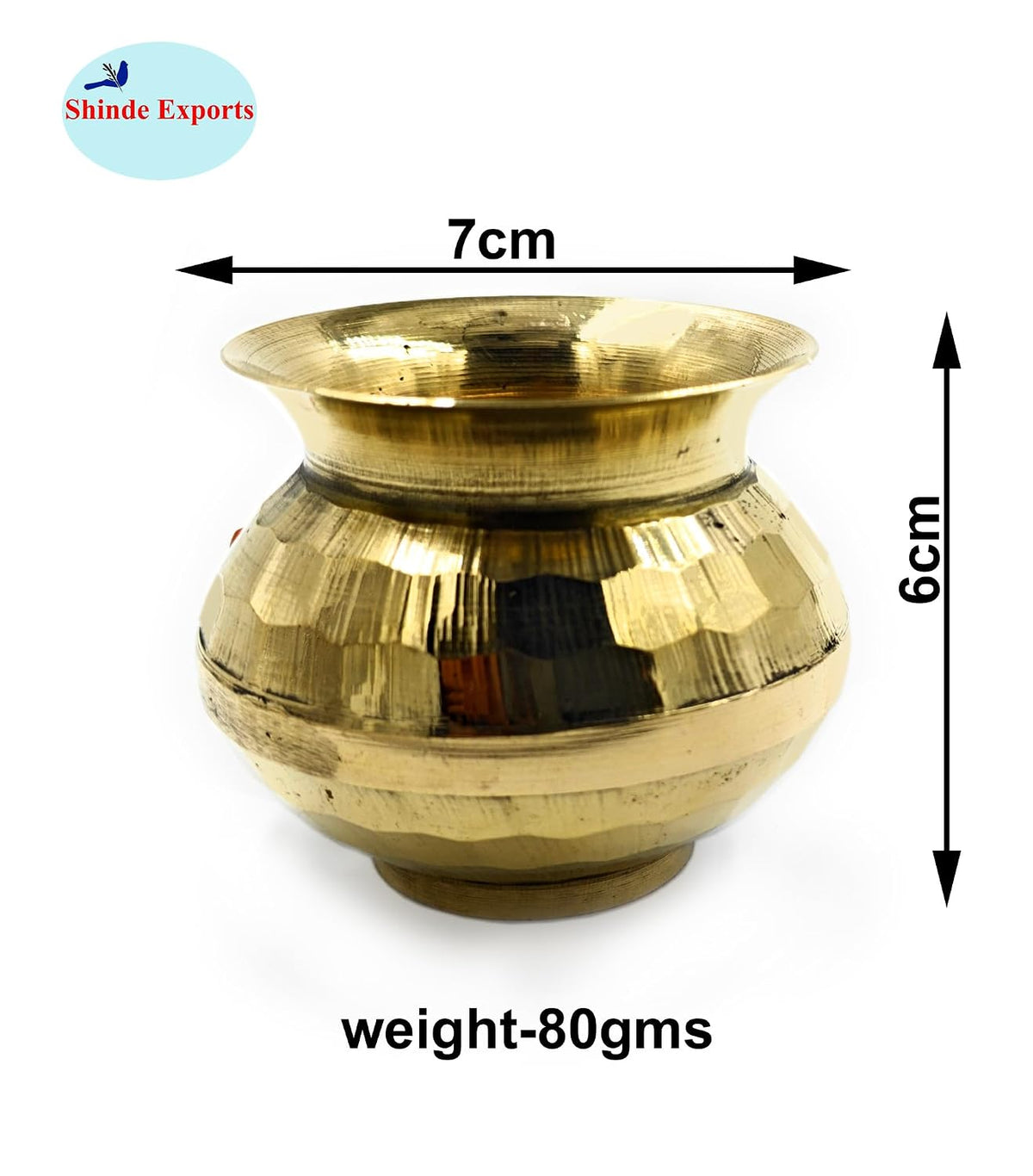 SHINDE EXPORTS Brass lota Pooja Kalash for puja Small Size 2.3 inches