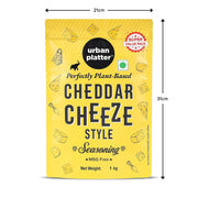 Urban Platter Cheddar Cheese Style Seasoning, 1 kg (Perfectly Plant-based | Ideal for Pop Corn, Fries, Pasta, and more | Super-Value pack)