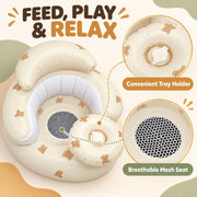 Toy Imagine Inflatable Baby Chair Feeding Tray Back Support & Built-in Pump