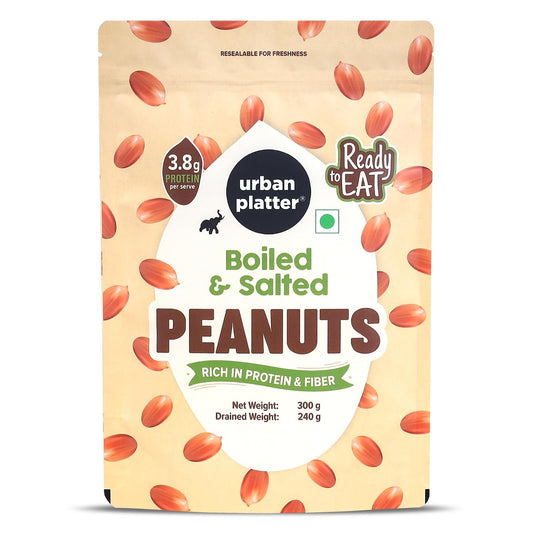 Urban Platter Boiled and Salted Peanuts, 300g (Ready-to-Eat | Nutritious & Protein Packed | Preservative Free | Ideal for Chaats, Salads, Sancaking)