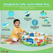 Toy Imagine Swimming Pool for Kids | 3-Ring Baby Bath Tub for Kids 3–6 Years | Portable Inflatable Kiddie Pool Indoor & Outdoor Water Fun | Perfect for Holi & Summer Play Dino Buddies (2 feet)