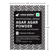 Urban Platter Professional-Grade Agar Agar Powder, 50g (Plant-Based Gelatin Alternative, Ideal for Veg Jelly)