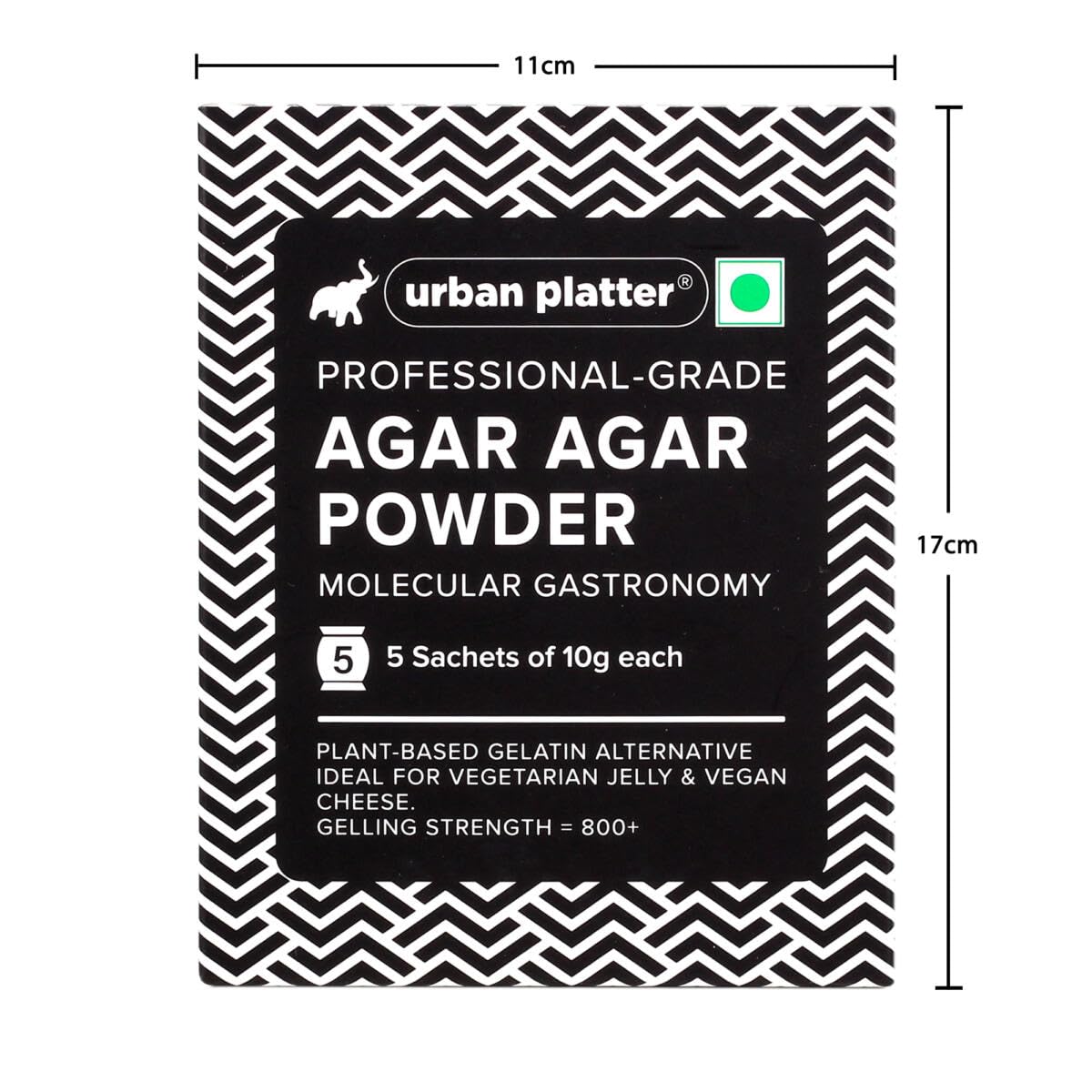 Urban Platter Professional-Grade Agar Agar Powder, 50g (Plant-Based Gelatin Alternative, Ideal for Veg Jelly)
