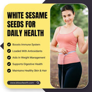 Bliss of Earth Organic Sesame Seeds 600 gm White For Eating, Raw Til Seeds