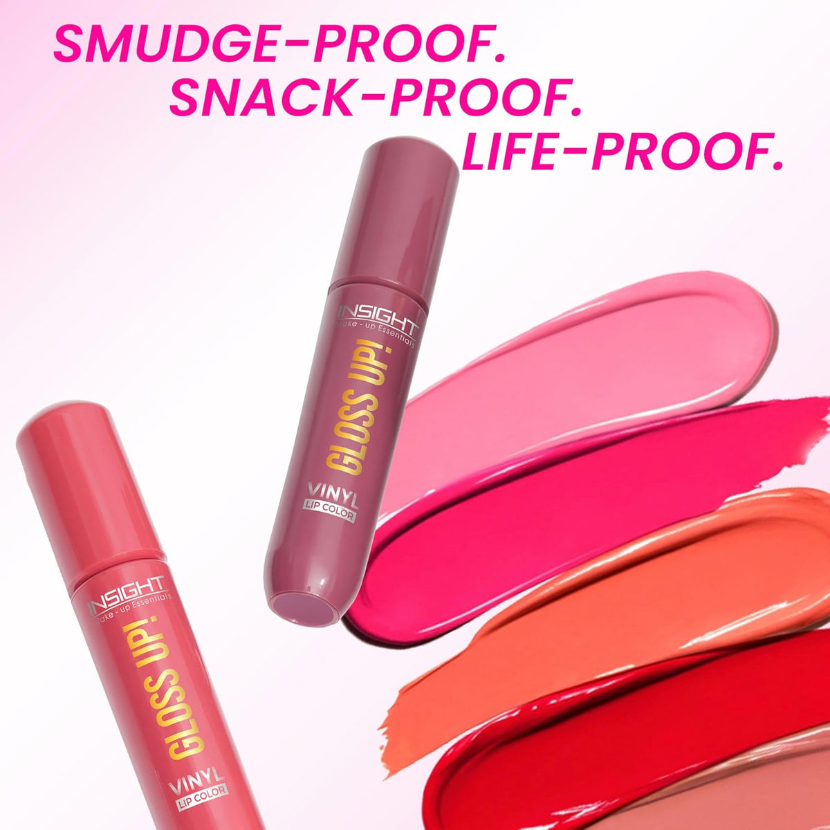 INSIGHT Gloss Up Lip Color - Blush Bloom| High-Gloss Finish | Non-Transfer | Smudge Proof | Rich Pigmentation | Lightweight, Long-Lasting Formula | All-Day Comfortable Wear (4g)