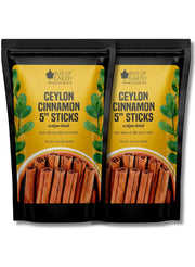 Bliss of Earth 2x100gm Ceylon Cinnamon (Dalchini) 5" Cut Sticks True Cinnamon Raw From Sri Lanka Original