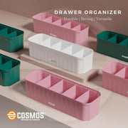 E-COSMOS Drawer Organizers for Undergarments, Socks, Bras, Ties, Scarves, Wardrobe Storage Box Kitchen Tools (Pack Of 4)