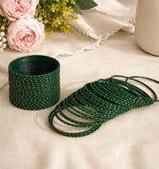 NMII Bangle Set for Women (DarkGreen) (MNY1-DarkGreen-2.6)