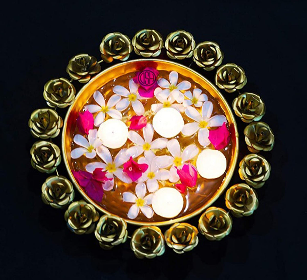 DSH Urli Bowl for Floating Candles and Flower for Diwali Home Decoration Table Decor. (Urli -R9)