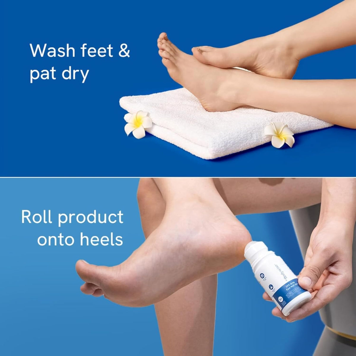 Be Bodywise 20% Urea Foot Cream Roll On 75ml | For Dry & Cracked Heels | With 2% Lactic Acid, Vitamin E & Olive Oil | Helps Moisturise and Repair Cracked Heels