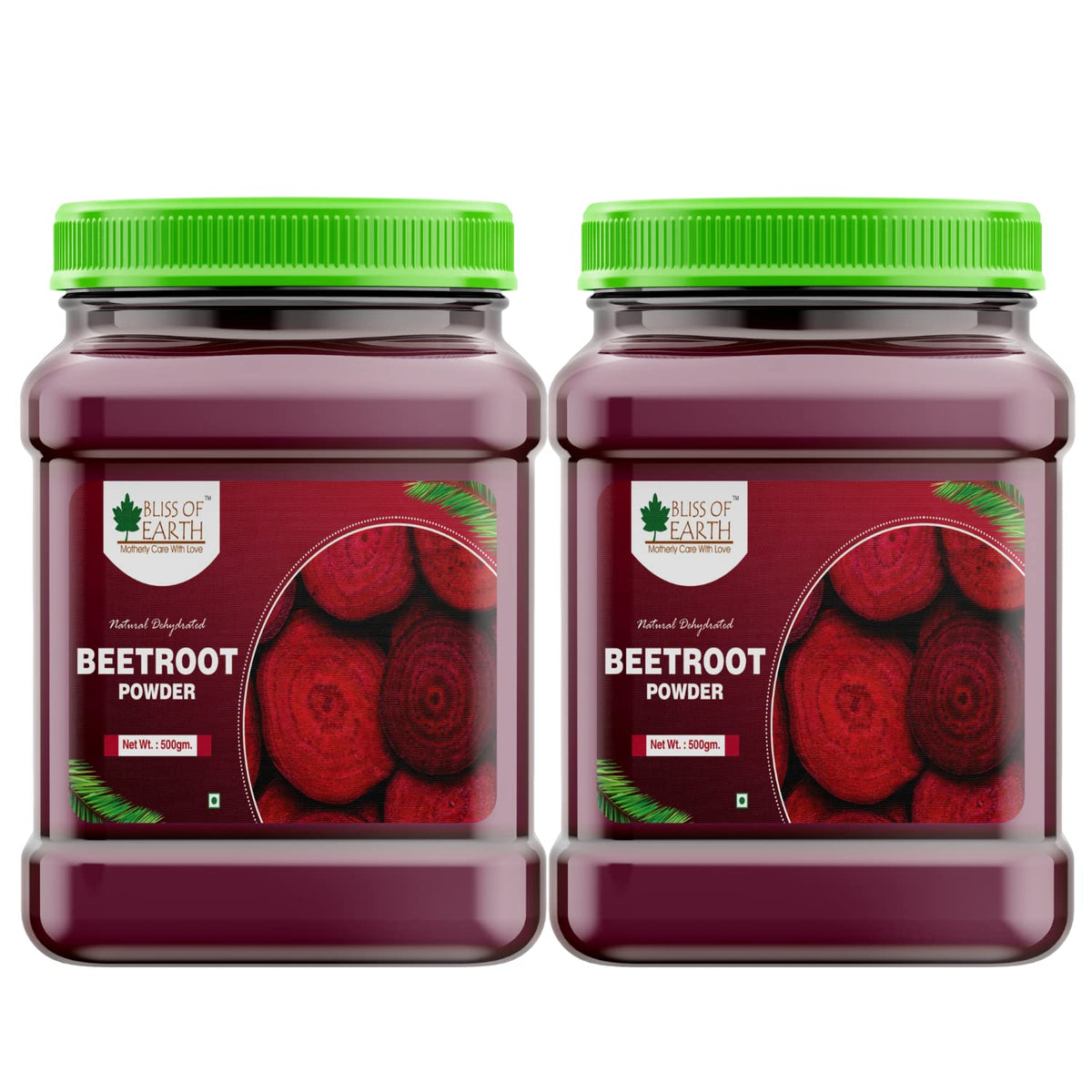 Bliss of Earth 2x500Gm Beetroot Powder natural Spray Dried (pack of 2)
