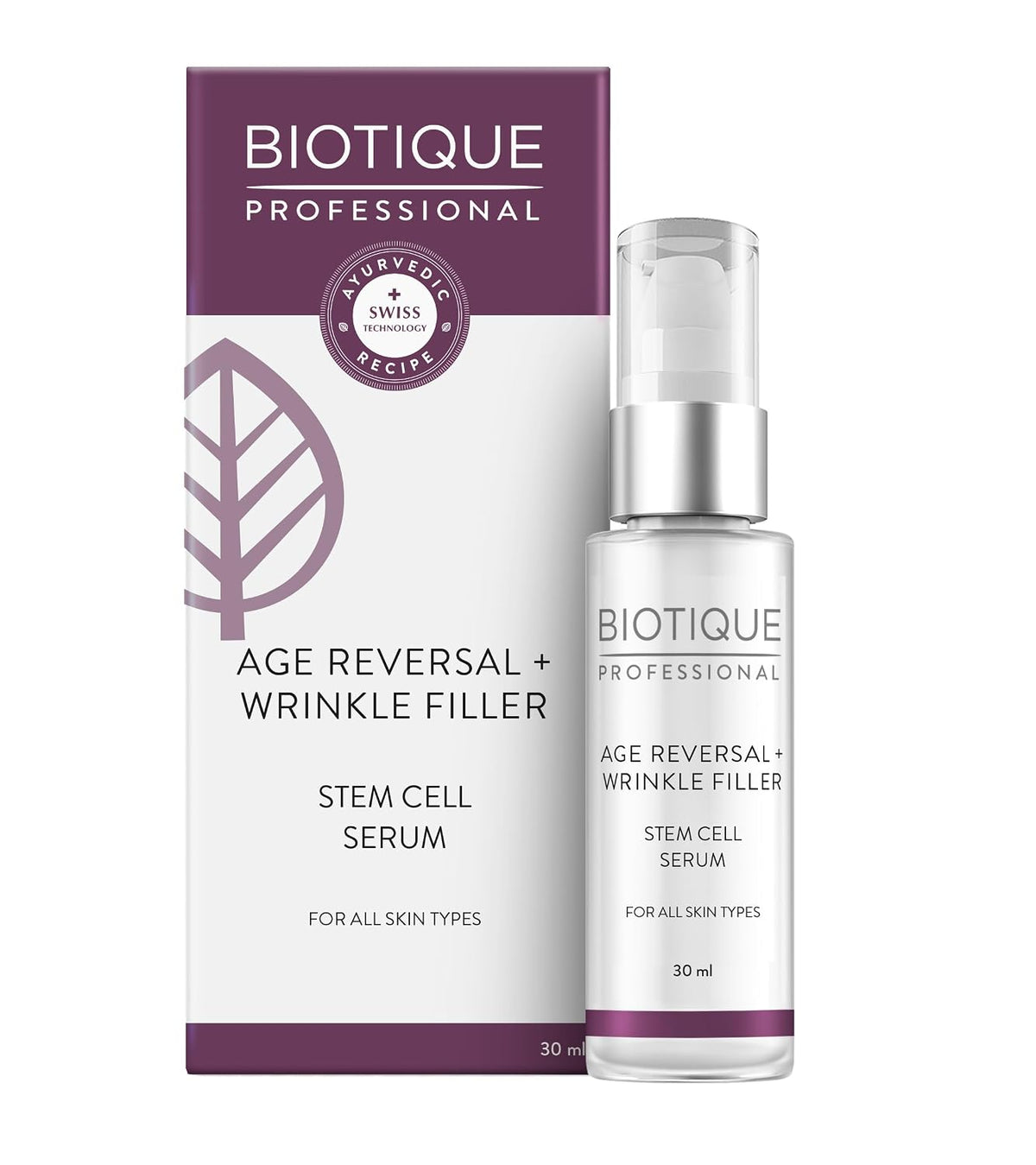 Biotique Professional Age Reversal + Wrinkle Filler Stem Cell Serum 30ml