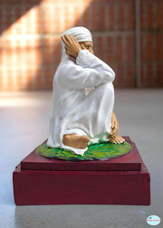 SHINDE EXPORTS shirdi saibaba Marble Small Statue Idol for car Dashboard Gifting Pooja Room 4.5 inches (White)