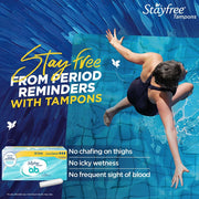 Stayfree Tampons by OB| Normal flow|20 piece| Dynamic Fit Technology| Rashfree| No skin irritation| Upto 100% leakage protection| Silk touch technology| Stain free