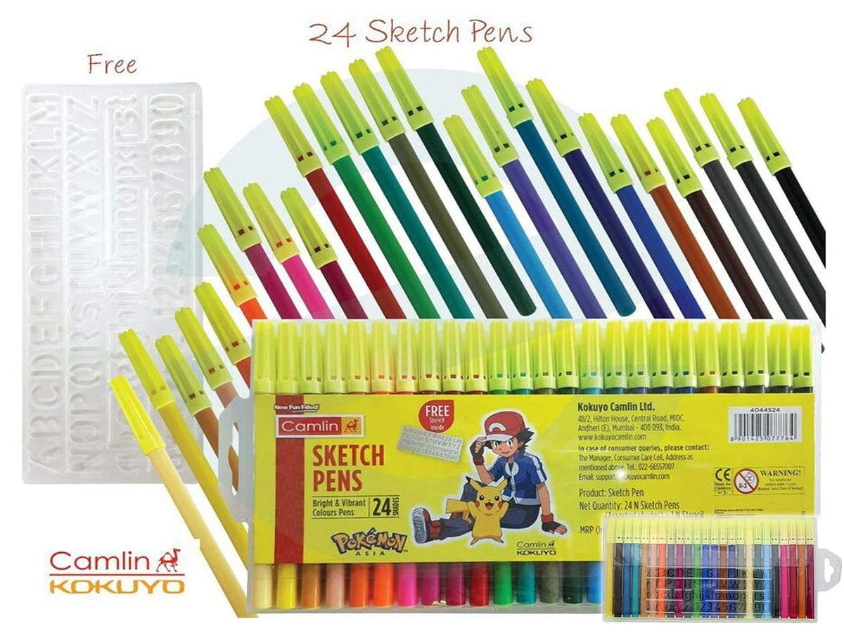 Camel Camlin 24 Shades Sketch Pens -(Assorted)-Pack of 2