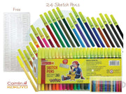 Camel Camlin 24 Shades Sketch Pens -(Assorted)-Pack of 2