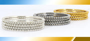 NMII Non-Precious Metal Base Metal with Ball Chain Linked Glossy Finished Kada Set For Women and Girls