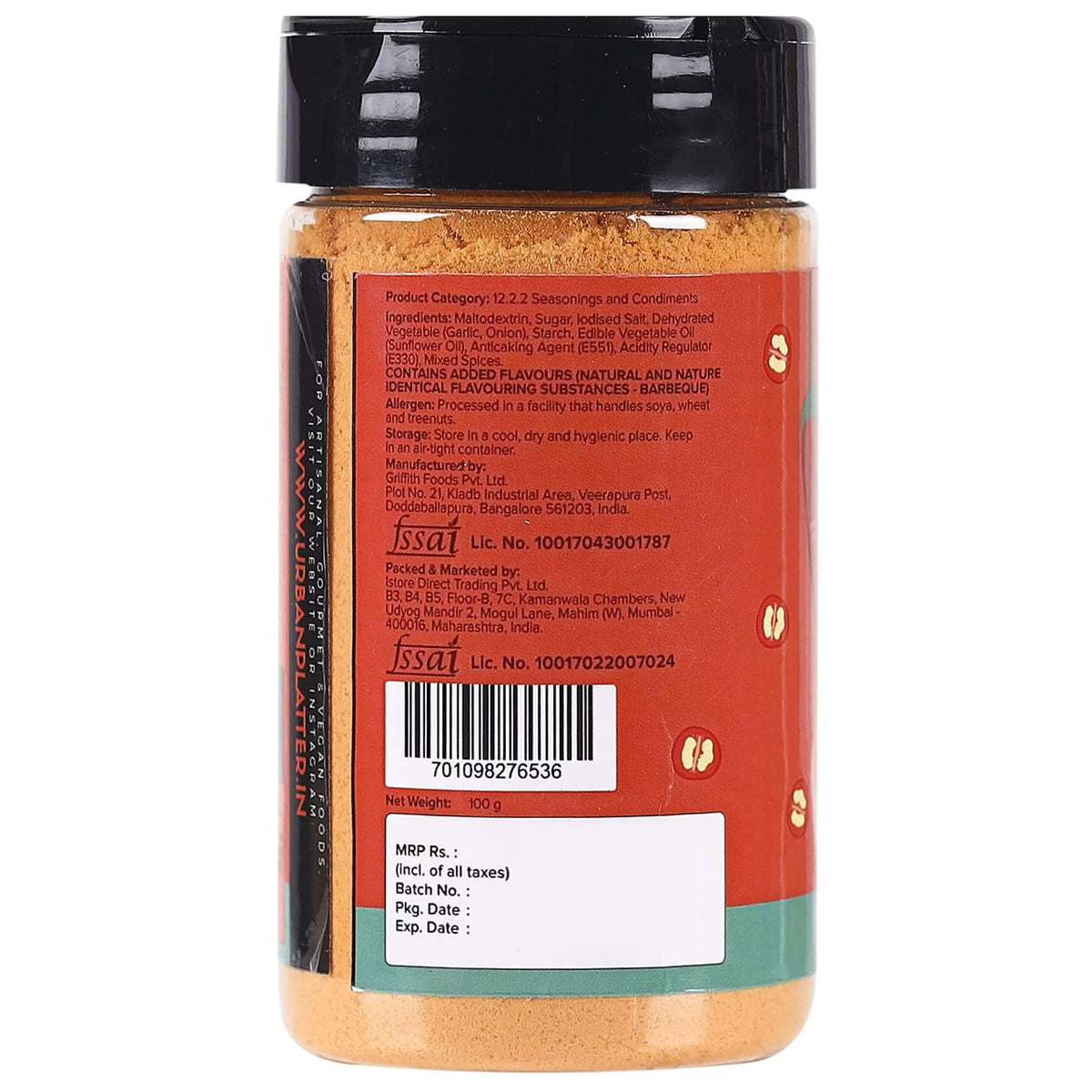 Urban Platter Sweet Chilli BBQ Seasoning, 100g