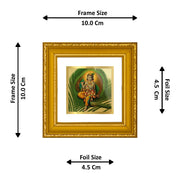 Diviniti Krishna Gold Plated Wall Photo Frame, Table Décor| DG Frame 101 Size 1A and 24K Gold Plated Foil| Religious Photo Frame Idol For Pooja, Gifts Items (10 CM X 10 CM)